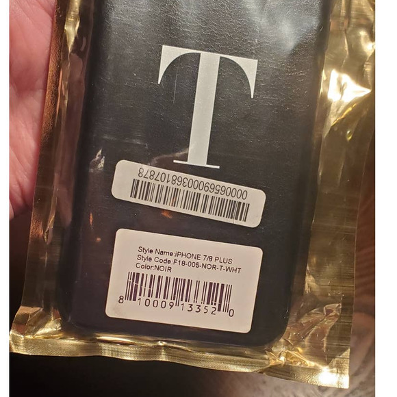 Monogram T Black iPhone Case 7/8 Plus - Picture 2 of 3